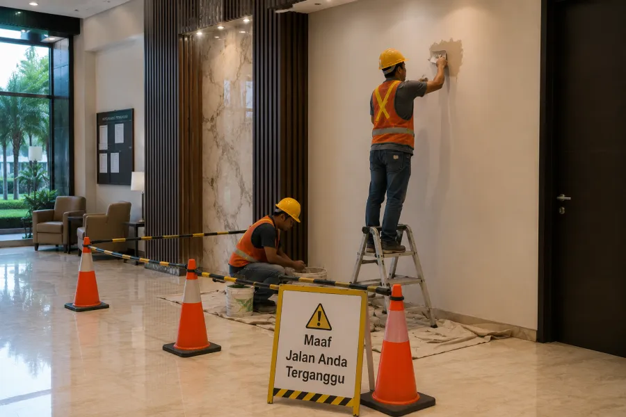 Pengumuman Renovasi Plafon Lobby dan Area Kolam Renang