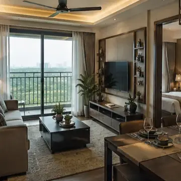 Apartemen Mewah 2 Kamar Tidur dengan Pemandangan Terbuka