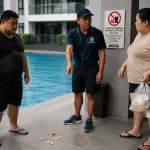 Maintain cleanliness and order in the apartment swimming pool